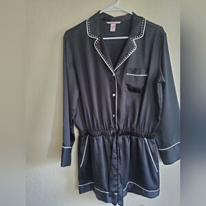 Victoria's Secret One Piece Polyester Comfy Sleeping Romper With Jewels Size M